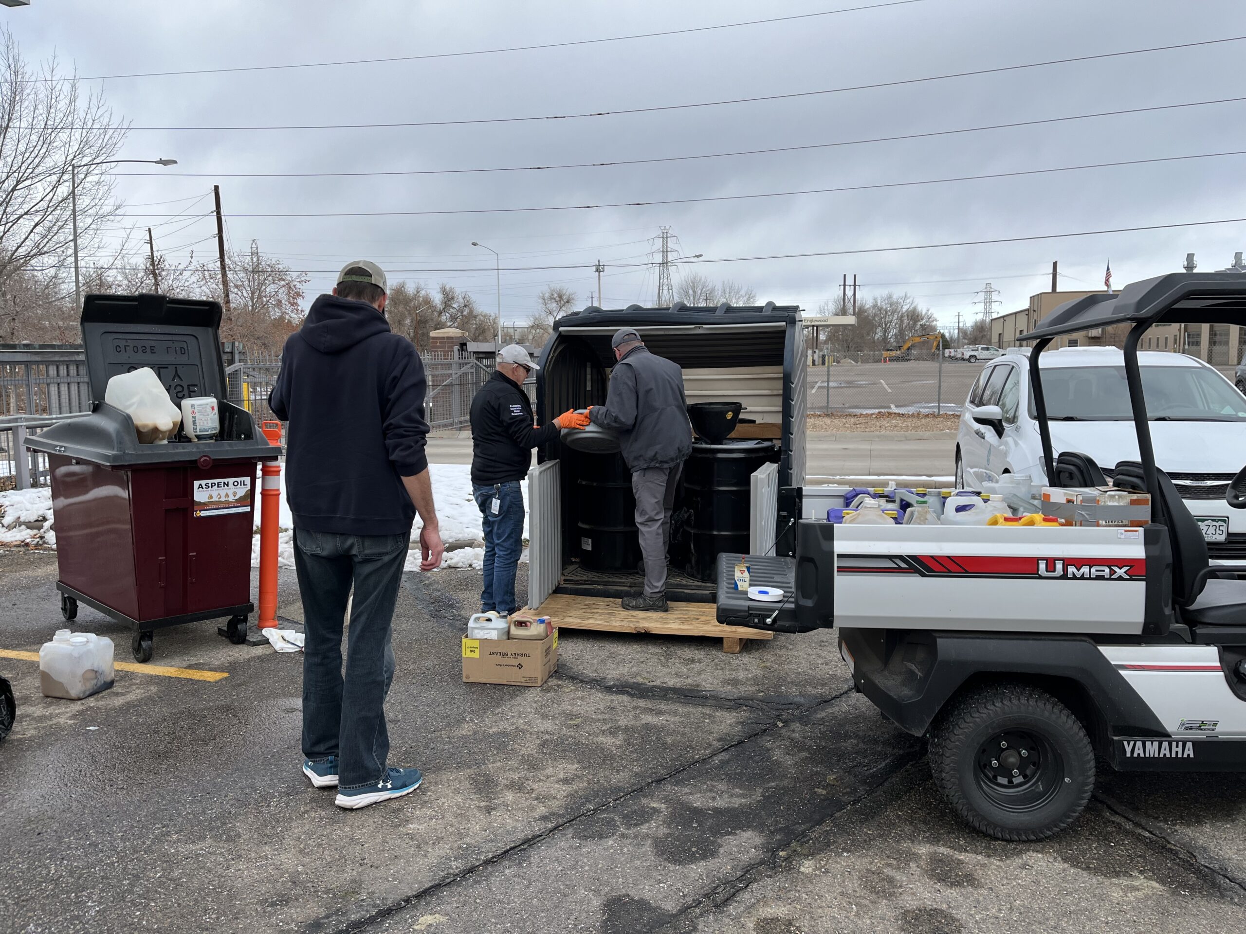 2025 Grease and Oil Takeback Resident and John Wright, Vince Heiken